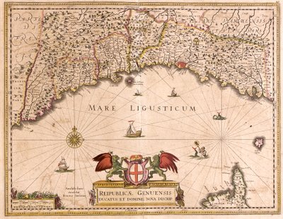 Mapa da República de Genes (Itália) (gravura de Frederick de Wit
