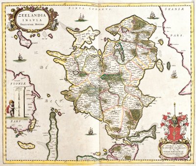Mapa da ilha de Zelande (Holanda) (gravura de Frederick de Wit