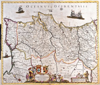 Mapa dos reinos de Portugal e do Algarve (gravura de Frederick de Wit