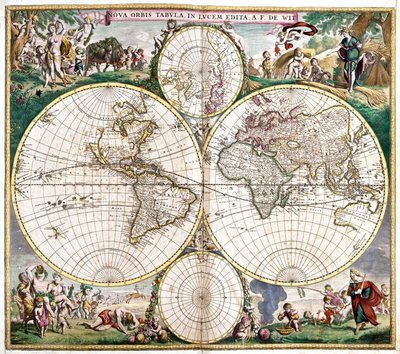 Planisphere World (gravura de Frederick de Wit