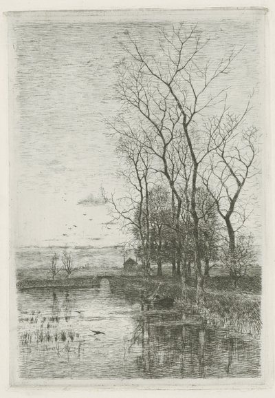 A pequena ponte de Fredericus Jacobus van Rossum du Chattel (signed by artist)