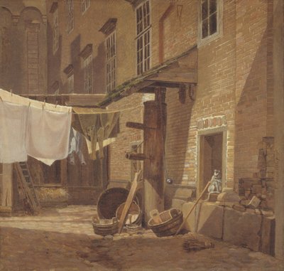 O pátio traseiro do Palácio de Charlottenborg de Frederik Hansen Sodring