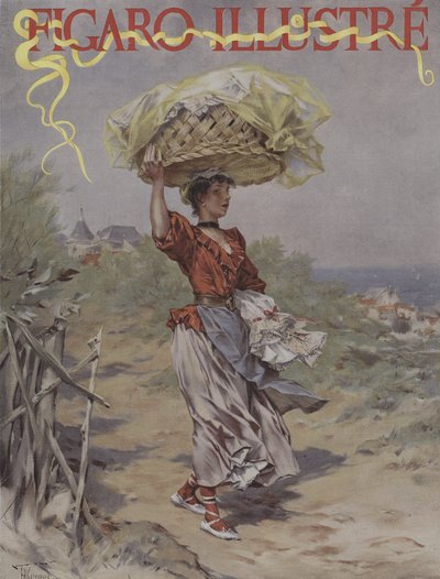 A Biarritz. Capa do Le Figaro Illustre, março de 1895 de Frederik Hendrik Kaemmerer