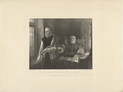 Os últimos momentos de Egmond em sua cela, 1568 Últimos momentos do Conde de Egmond (título no objeto) de Frederik Hendrik Weissenbruch (possibly)
