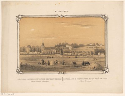 Vista de Oosterbeek com figuras de feno
Vista da aldeia de Oosterbeek a partir do lado do Reno. A uma hora de distância de Arnhem. (título sobre o objecto)
Gelderland (título da série sobre o objecto) de Frederik Lodewijk Huygens