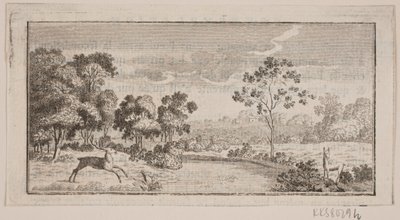 Paisagem com veados de Frederik Ludvig  Bradt