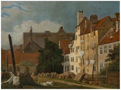 Vista de Marmorpladsen, Copenhaga (Parte de Marmorpladsen em Copenhaga) de Frederik Sødring