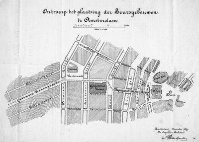 Projeto para uma situação de troca de mercadorias, Amsterdã. Novembro de 1879 de Frederik Willem van Gendt