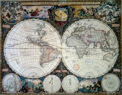 Planisphere by Frederic de Witt (17th century) (ec.holl.) 1660 Paris, B.N. de Frederik de (after) Wit