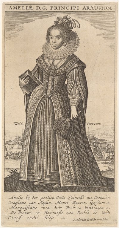 Amália, Esposa de Frederico Henrique, Príncipe de Orange de Frederik de Wit