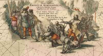 Viaje mais pela América do Sul, o Rio da Prata pelo Estreito de Magalhães, na cidade de Toraltum de Frederik de Wit