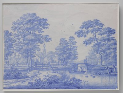 Placa com Vista de Overschie perto de Roterdão
Prato com vista de Overschie de Frederik van Frytom (attributed to)