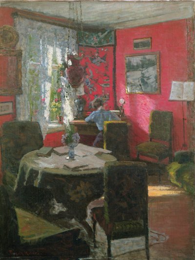 Interior (óleo sobre tela) de Fredrik Kolstoe