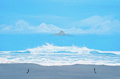 Ondas na Praia Azul de Fredrik Olsen