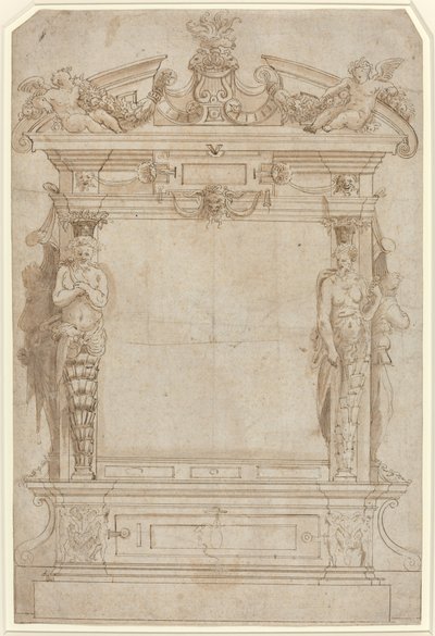 Projeto para uma estrutura arquitetônica de French 16th Century