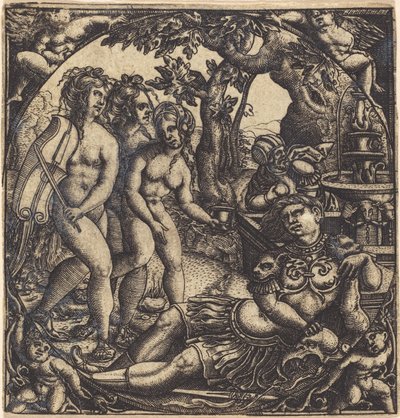 O Julgamento de Paris de French 16th Century