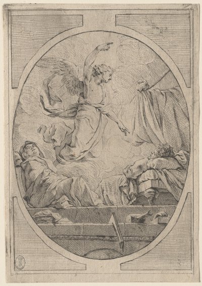 O sonho de São José de French 18th Century after Pierre Hubert Subleyras