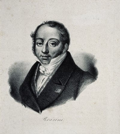Retrato do compositor Gioachino Antonio Rossini 1792-1868 de French Master