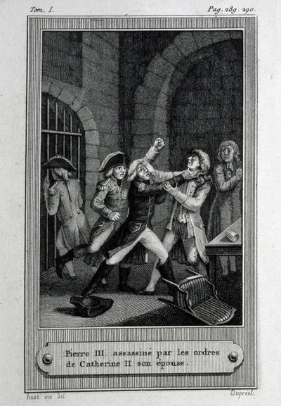 O assassinato do imperador da Rússia Pedro III Fyodorovich em 17 de julho de 1762 de French Master
