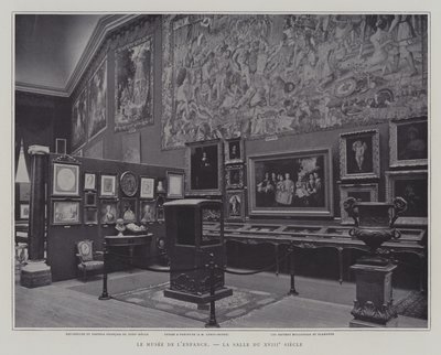Sala século XVIII no Museu da Infância do Petit Palais, Paris (foto a p/b) de French Photographer