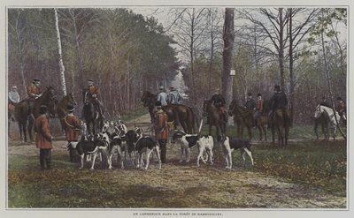 Uma encruzilhada no Foret de Rambouillet, França (foto a cores) de French Photographer