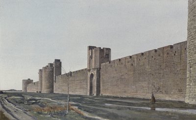 Aigues-Mortes, visão externa das muralhas, tirada em E de French Photographer