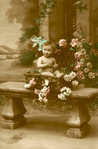 Bebê na cesta de French Photographer