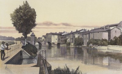 Bar-le-Duc, a ponte de Notre-Dame, no Ornain de French Photographer