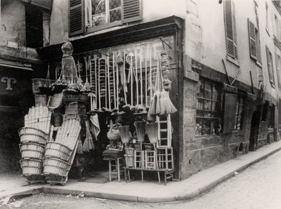 Loja de cestas, Paris (foto a p/b) de French Photographer