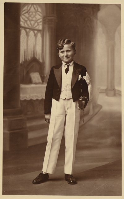 Menino, freqüente, primeiro, comunhão de French Photographer
