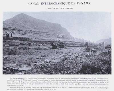 Canal Interoceânico do Panamá, La Culebra trabalha (foto a p/b) de French Photographer