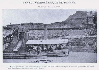 Canal Interoceânico do Panamá, La Culebra trabalha (foto a p/b) de French Photographer