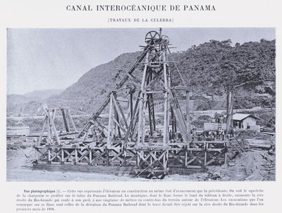 Canal Interoceânico do Panamá, La Culebra trabalha (foto a p/b) de French Photographer