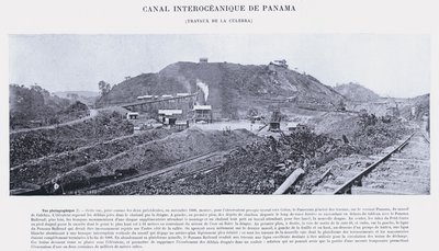 Canal Interoceânico do Panamá, La Culebra trabalha (foto a p/b) de French Photographer