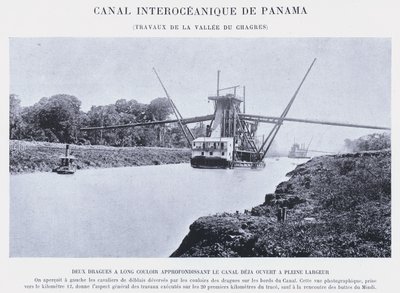 Canal Interoceânico do Panamá, Chagres Valley Works (foto a p/b) de French Photographer