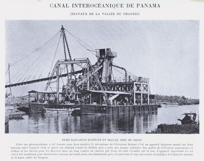 Canal Interoceânico do Panamá, Chagres Valley Works (foto a p/b) de French Photographer