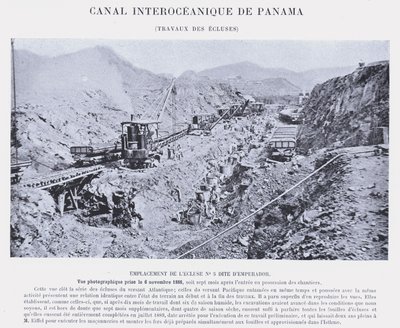 Canal Interoceânico do Panamá, Lock Work (foto a p/b) de French Photographer