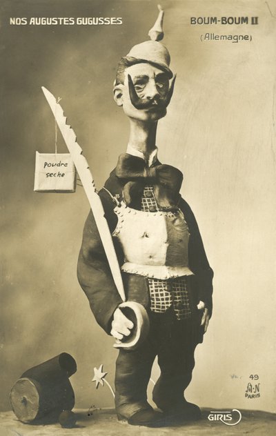 Caricatura de Kaiser Wilhelm II da Alemanha (foto a p/b) de French Photographer