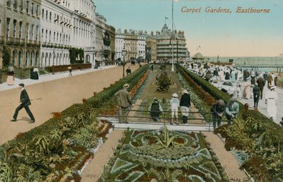 Jardins do tapete, Eastbourne, Inglaterra. Postal enviado em 1913. de French Photographer