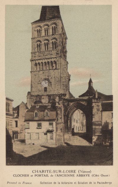 Charite Sur Loire, Torre do Sino e Portão da Abadia da Abadia de French Photographer