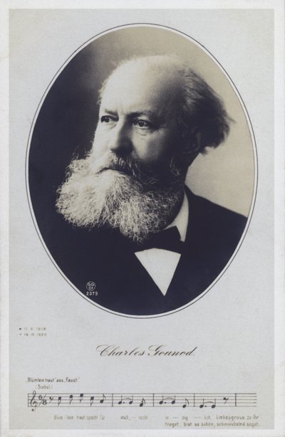 Charles Gounod, pianista e compositor francês (foto a p/b) de French Photographer