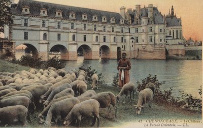 Chenonceaux, os castelos, a fachada Oriental de French Photographer