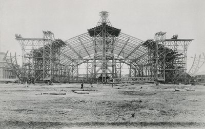 Construção da Galerie des Machines para a Exposição Universal de 1889 de French Photographer