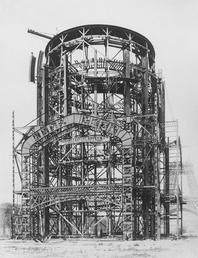 Construção da Grand Dome Central para a Exposição Universelle, Paris, 1888 de French Photographer