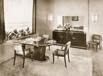 Sala de jantar de Ensembles Mobiliers, pub. 1937. de French Photographer
