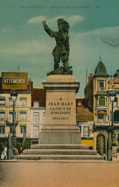 Dunkerque - estátua de Jean Bart. Postal enviado em 1913. de French Photographer