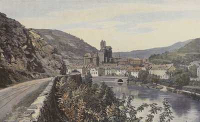 Estaing, vista geral, tomada a montante do lote de French Photographer