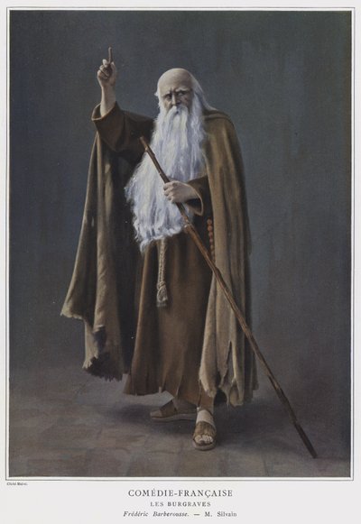 Eugene Silvain como Frederick Barbarossa em Les Burgraves (foto colorida) de French Photographer