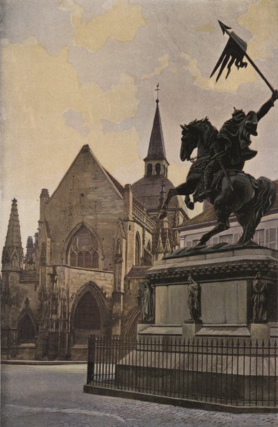 Penhasco, igreja, de, trinite, e, estátua, de, william, a, conquistador de French Photographer