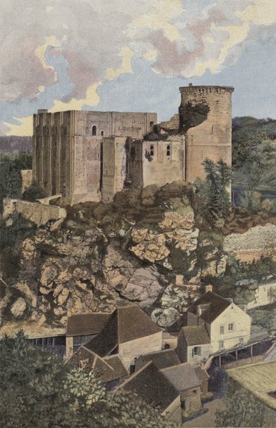 Penhasco, a, castelo, vista, levado, de, monte, Mirat de French Photographer